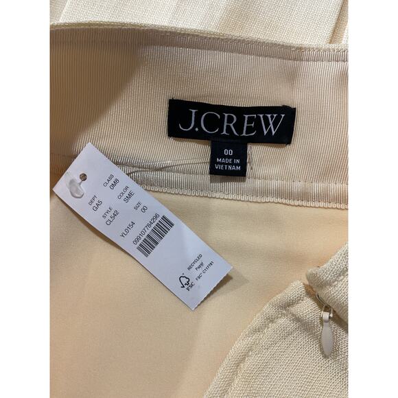 J.Crew Pleated Tan Rayon Knee-Length Skirt Size 0 - Picture 4 of 5